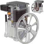 Apex Kompressor Aggregat 500L 12bar 500l Kolbenkompressor Druckluftkompressor 54324, 2-stufiges 2-Zylinderaggregat 5.5PS 12bar, Graugusslaufzylinder, Nachkühler, Aluminiumventilplatte