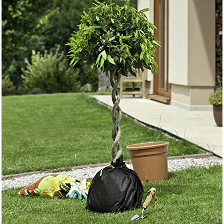 Windhager Trennvlies für Topfpflanzen auch für größere Kübelpflanzen, Filtervlies, Topfvlies, Pflanzenvlies, 60g/m², schwarz, 1 x 2m, 06756 – Bild 3