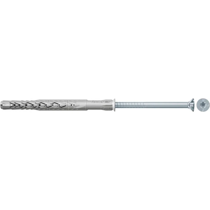 Fischer SXRL Langschaftdübel 10 x 120 mm, ETA-zugelassen mit zwei Spreizzonen für sichere Mehrfachbefestigungen in Beton und Mauerwerk, 1 Set