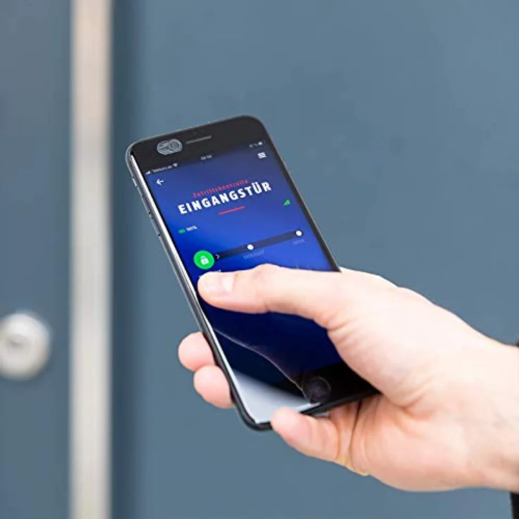 ABUS HomeTec Pro Bluetooth CFA3100, Elektronisches Türschloss mit App-Steuerung, Zugangskontrolle, Silber – Bild 4