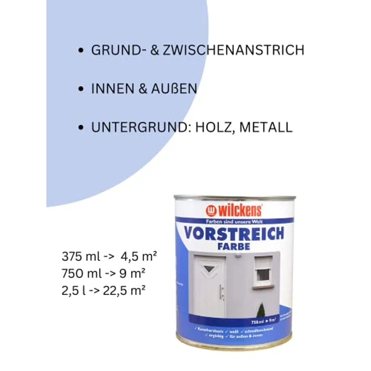 Wilckens Vorstreichfarbe Weiß 0,75l - Preisvergleich – Bild 3