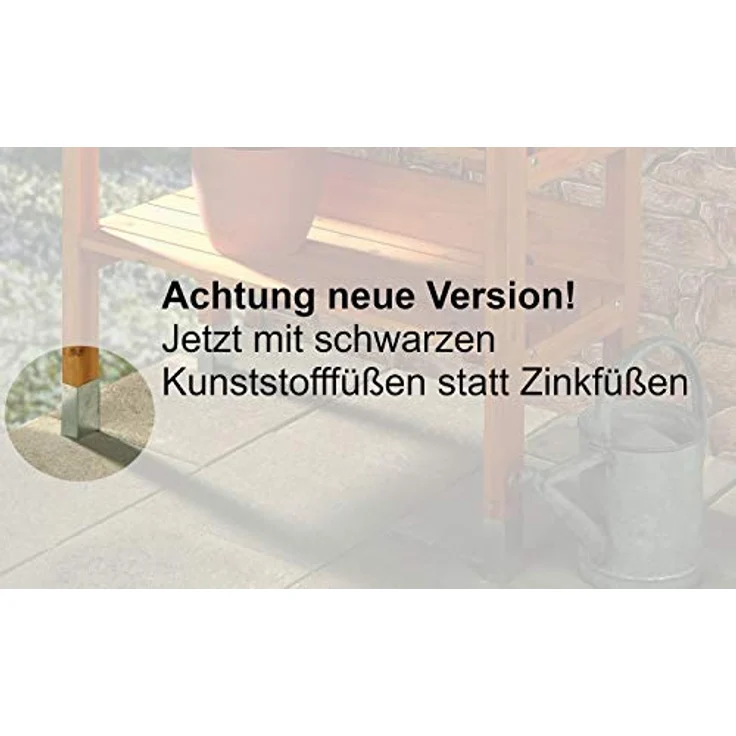 metra-direkt Pflanztisch mit Zinkplatte - Robuster Gartenarbeitstisch aus Kiefernholz, mit Hakenleisten, 76 x 89 x 37 cm, Holz – Bild 2