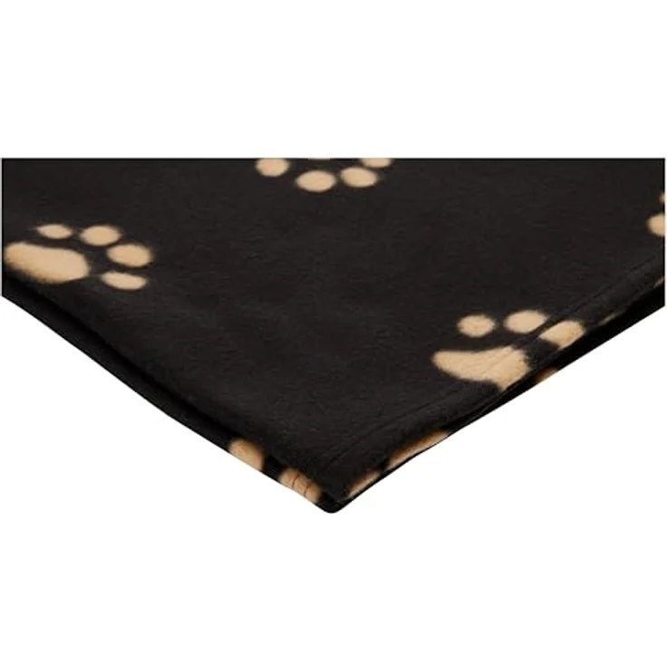 Trixie Fleecedecke Beany schwarz mit hellen Knochen – Bild 2