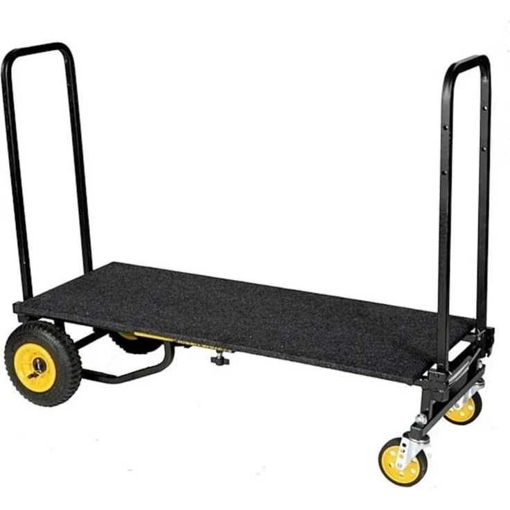RocknRoller RSD10 Transportwagen mit Teppich bezogenem Solid Deck, passend für R8, R10, R12, platzsparend faltbar