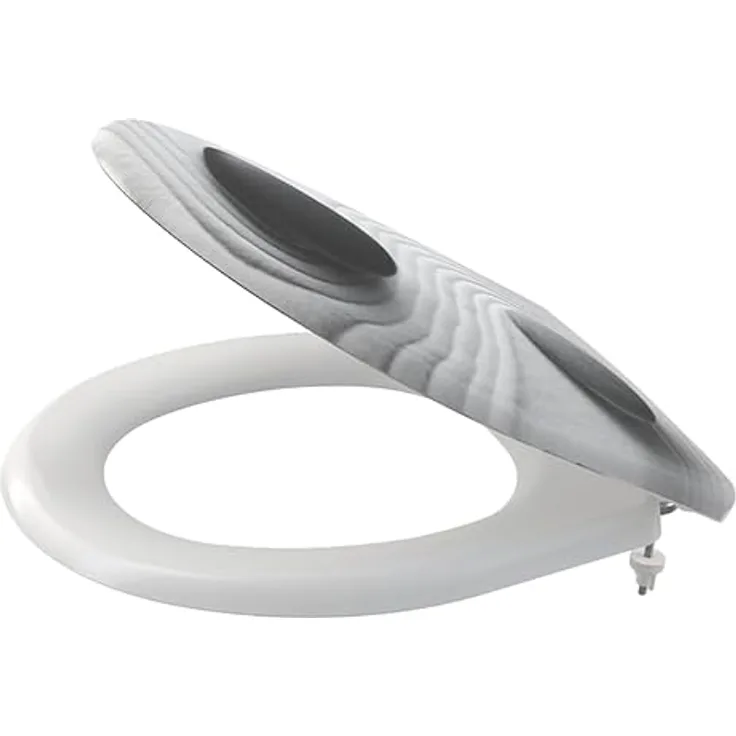 Alcadrain A604 ZEN WC-Sitz, universeller SOFTCLOSE Duroplast-Sitz in Weiß, antibakteriell, mit CLICK-System und verstellbaren Metallscharnieren