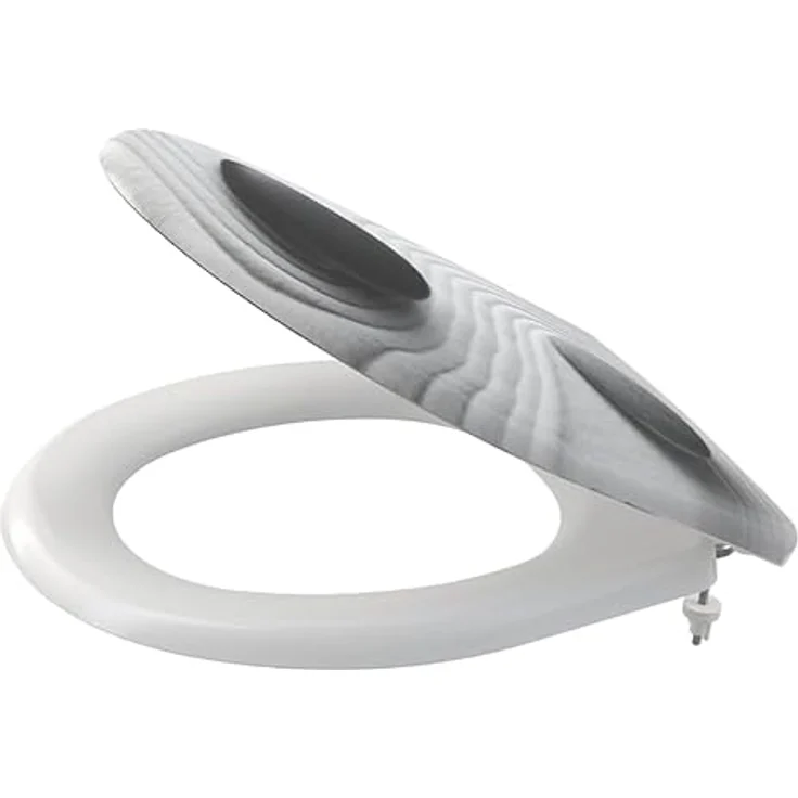 Alcadrain A604 ZEN WC-Sitz, universeller SOFTCLOSE Duroplast-Sitz in Weiß, antibakteriell, mit CLICK-System und verstellbaren Metallscharnieren – Bild 1