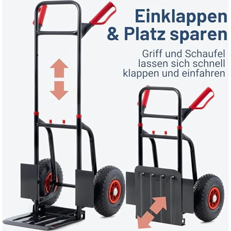 Pallit Sackkarre klappbar für 200 kg DIABLO, Transportwagen mit robusten Rädern, 9 kg leicht, in schwarz – Bild 3