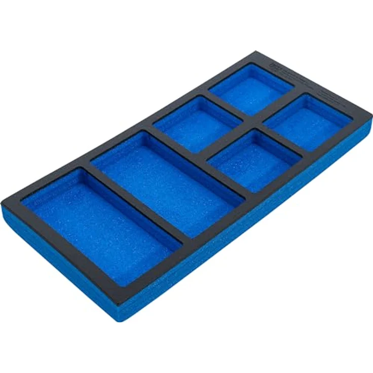 BGS TECHNIC Werkstattwageneinlage 1/3, leer mit 6 Ablagefächern, Hartschaum, 408 x 189 x 32 mm – Bild 2