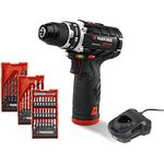 PARKSIDE Akku-Bohrschrauber PBSPA 12 A1, bürstenloser Motor, 2 Batterien, 39-teiliges Zubehörset, max. 30 Nm, 0-1400 U/min, mit Ladegerät und Tasche