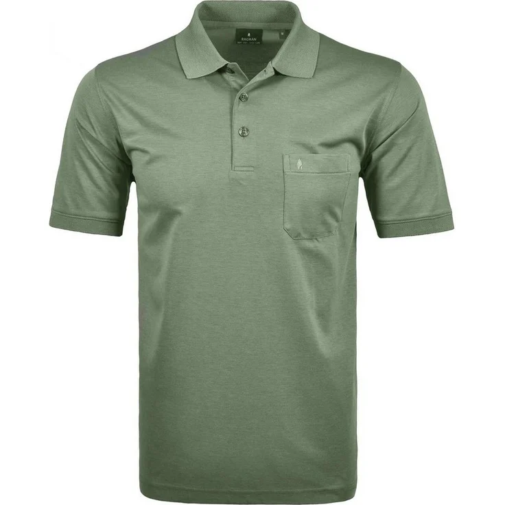 RAGMAN Poloshirt Herren Poloshirt - Oberteil, Softknit-Polo, einfarbig mit Brusttasche, Knopfleiste, Baumwollmischung