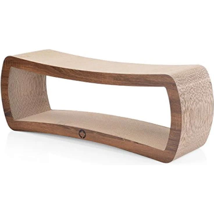 CanadianCat Company | Jumbo Lounge | Galaxy XXL | Walnuss Holzoptik - Designer Kratzmöbel mit XXL Kratzfläche und Katzenminze – Bild 3