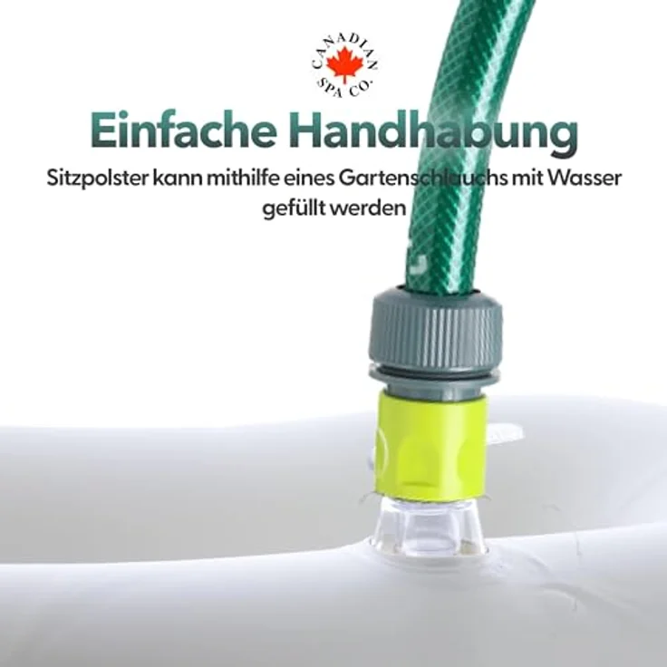 Canadian Spa GmbH Whirlpoolsitz Wassergefuelltes Sitzpolster, variable Sitzerhöhung 8 bis 13 cm, wasserdicht und robust – Bild 5