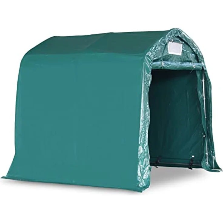 vidaXL Garagenzelt Wasserfest Zeltgarage Weidezelt Foliengarage Zelt Lagerzelt Auto Motorrad Schutz Unterstand Lagerung PVC 2,4x2,4m Grün – Bild 4