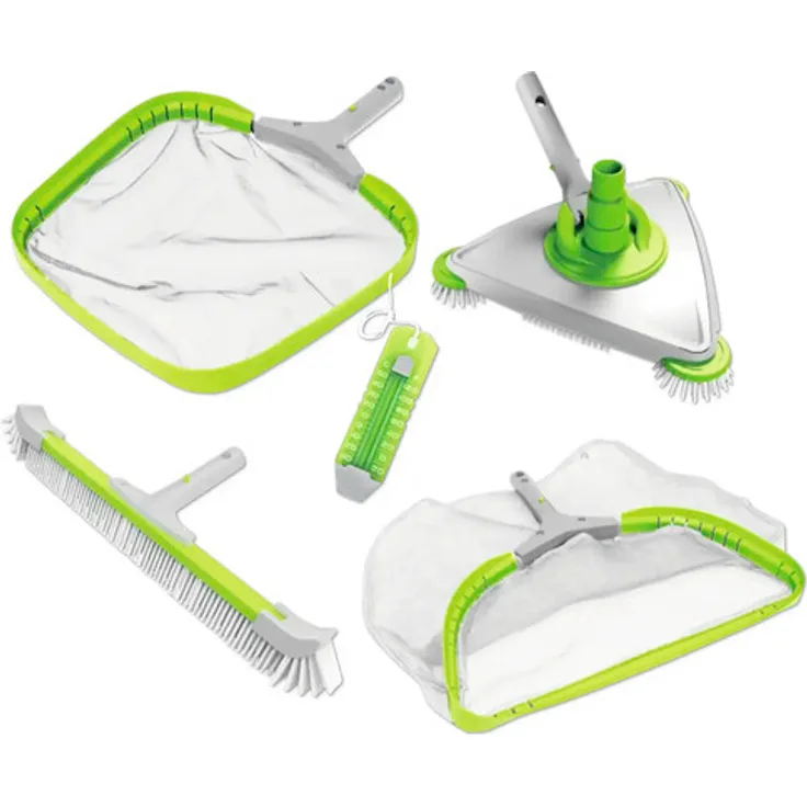 Marimex Premium Pool-Set 10964017, Vakuum-Saugkopf mit rotierenden Bürsten, Wandbürste, Oberflächen- und Bodennetz, Thermometer