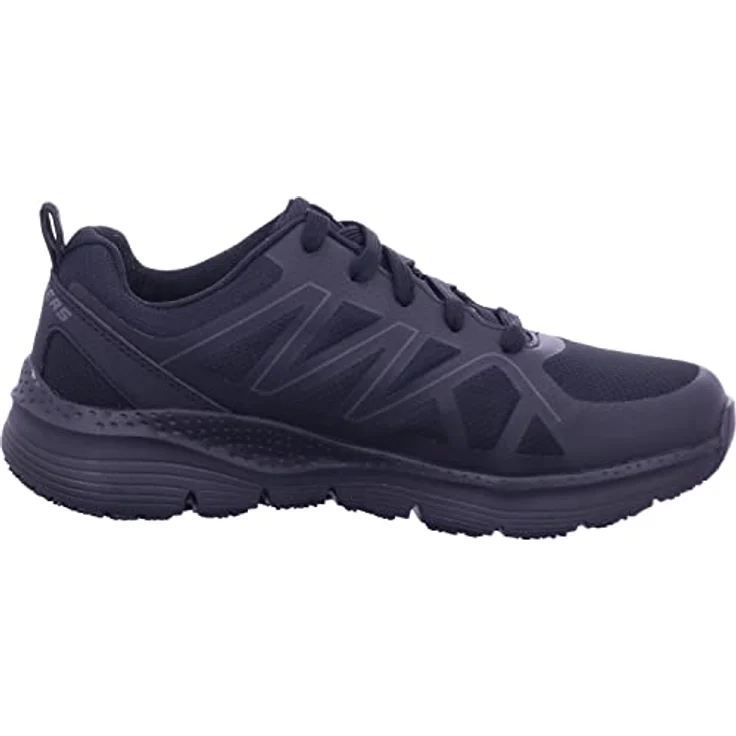 Skechers ARCH FIT SR, Berufsschuh Schnürschuh für Gastronomie und Pflege, gepolsteter Schaftrand, schwarz – Bild 6