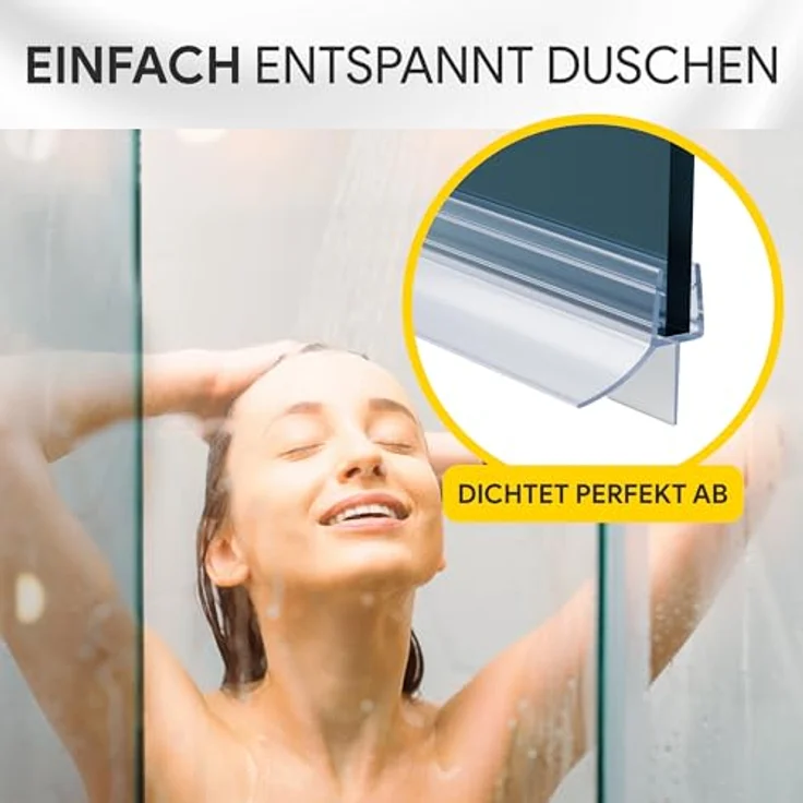 tktrading24 Duschdichtung PVC Ersatzdichtung TYP-6, 200cm für Glasstärke 10mm, schimmelbeständig und leicht zu montieren – Bild 4