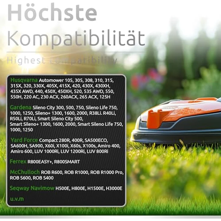 EN Ersatzmesser für Rasen-Mähroboter 30 Stück kompatibel mit Husqvarna Gardena ebenfalls komp – Bild 2