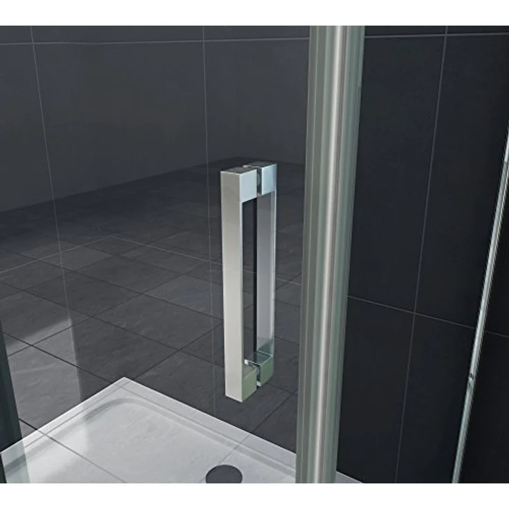Glasdeals Nischentür MORA, 140 x 195 cm, aus 8 mm Sicherheitsglas, rahmenlos, einstellbare Breite, inkl. Schiebetür-Rollensystem – Bild 6
