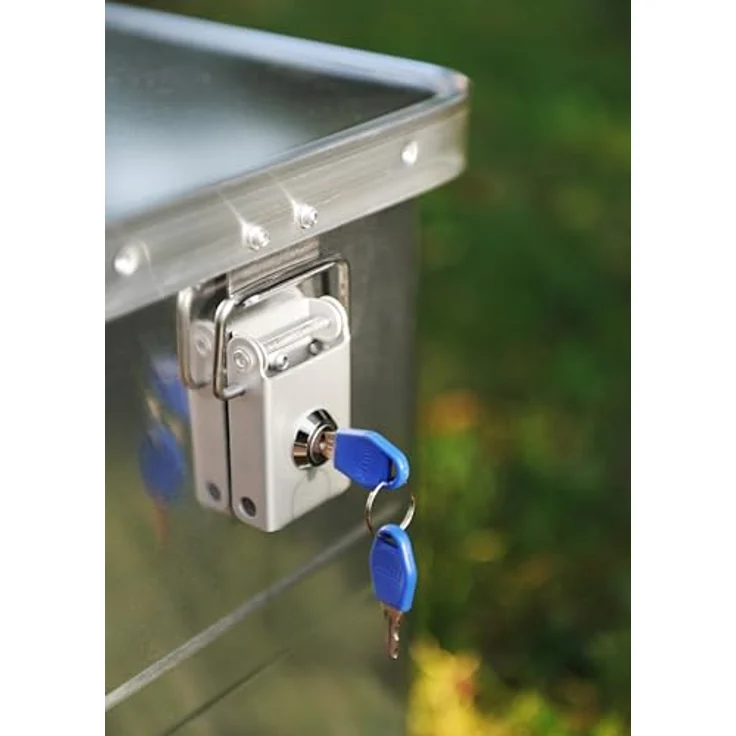 LUTEC Alutec Aluminiumbox Classic XL, Werkzeugbox aus 0,8 mm Aluminium, silber, 142 l Fassungsvermögen, stoßsicher und wasserdicht – Bild 4