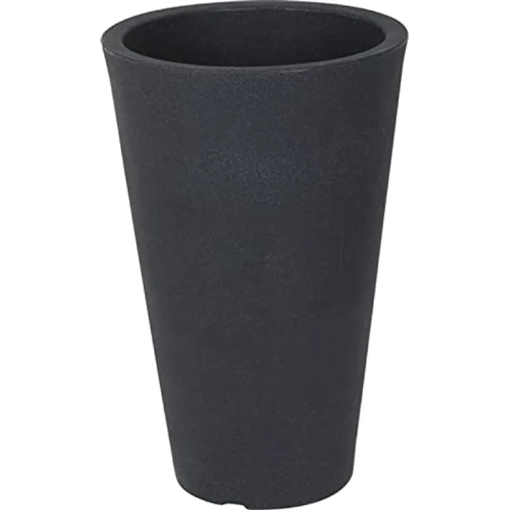 Spetebo XXL Pflanzsäule anthrazit konisch - 55x35 cm - Kunststoff Blumenkübel Pflanzkübel Blumentopf groß