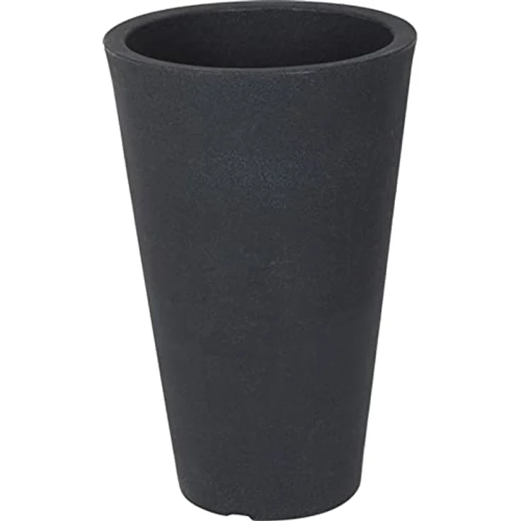 Spetebo XXL Pflanzsäule anthrazit konisch - 55x35 cm - Kunststoff Blumenkübel Pflanzkübel Blumentopf groß