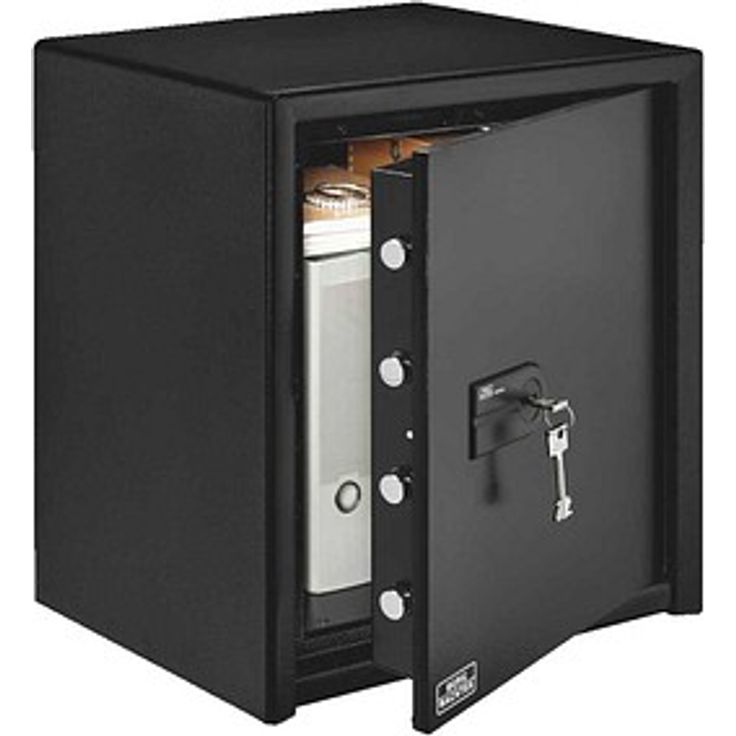 BURG WÄCHTER Möbeltresor PRS 540 K, Sicherheitsstufe S2 mit Feuerschutz, schwarz, 50,22 l Volumen, 4-fach Bolzenverriegelung
