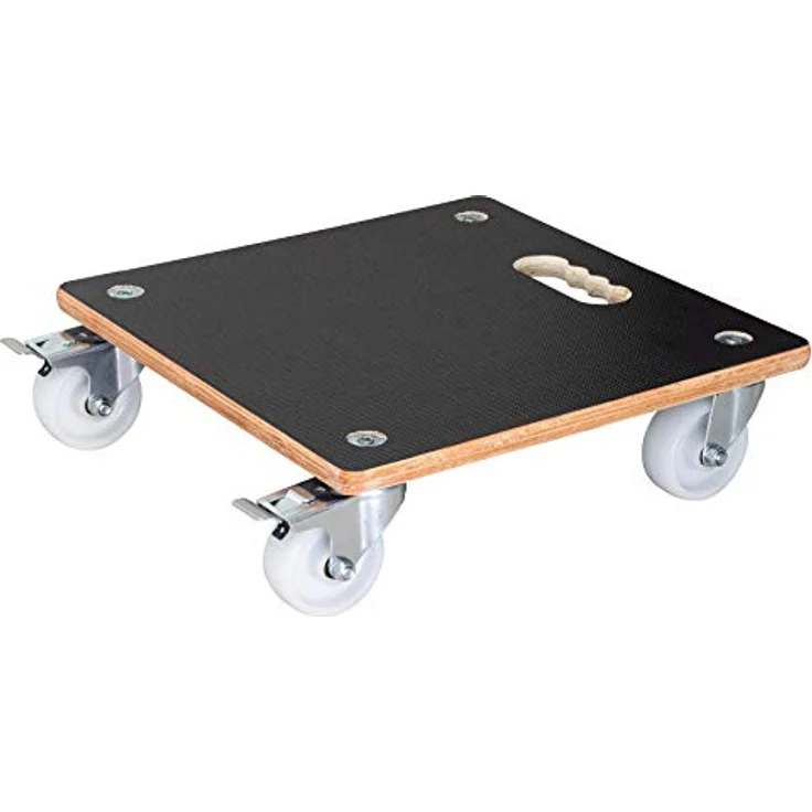 WAGNER Pflanzenroller MAXIGRIP 38 x 38 x 11 cm I Pflanzenroller für Außenbereich + Innenbereich I Transportroller aus Holz FSC mit 2 Total-Feststellern I Tragkraft 250 kg I Made in Germany - 20133801 – Bild 2