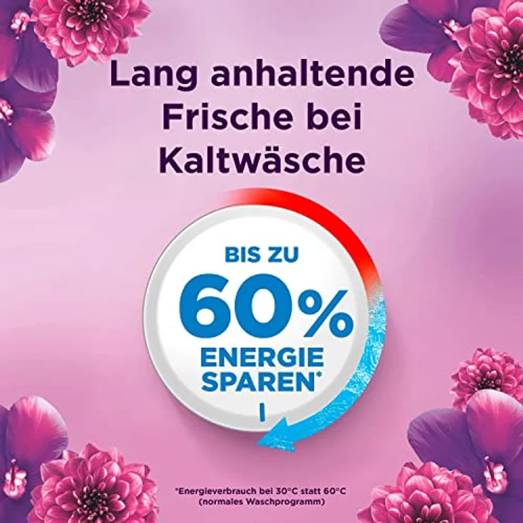 Lenor Color Waschmittel Pulver, Waschpulver, 50 Waschladungen, Amethyst Blütentraum, 3.25kg – Bild 2