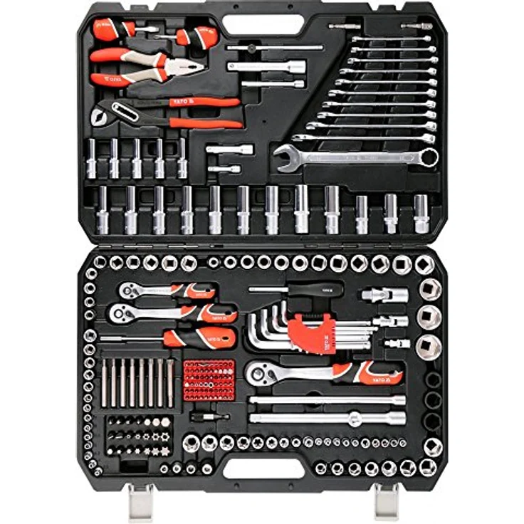 Yato YT-38941, Werkzeugkoffer mit 225 Teilen, robuste Metallkonstruktion, für professionelle und ambitionierte Heimwerker – Bild 2