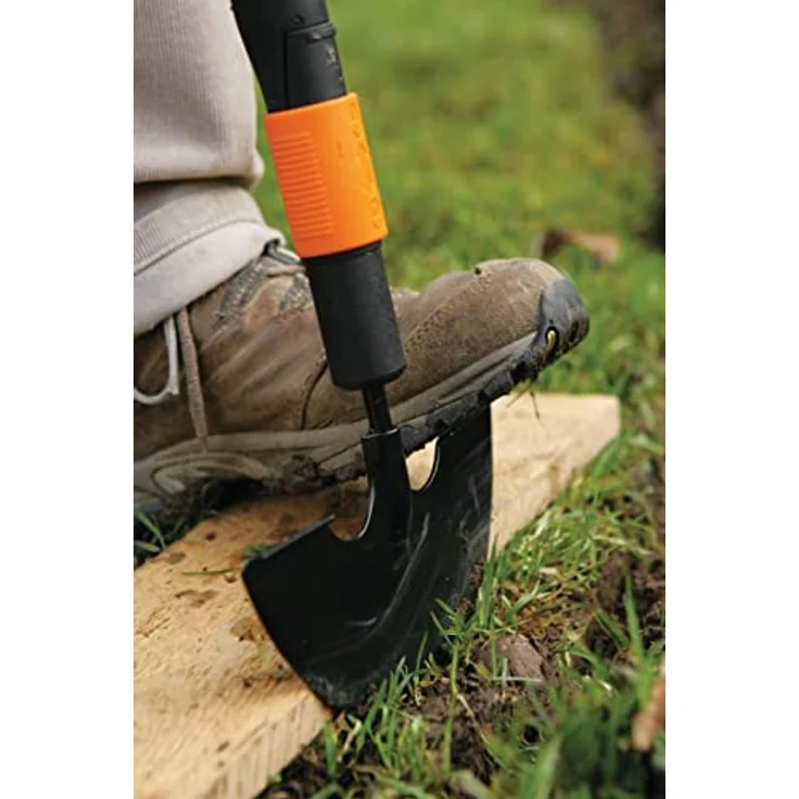 Fiskars QuikFit Kantenstecher Rasenkantenschneider, gehärteter Borstahl, Trittkante – Bild 2
