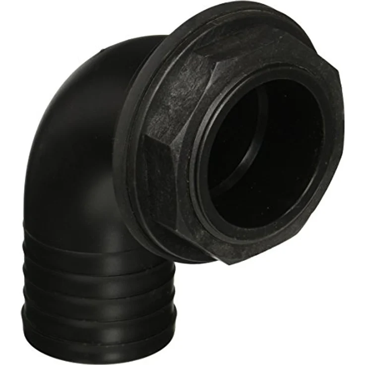 Garantia Überlaufbogen für Regentonnen, 51 mm (2) - mit Schlauchanschluss und Kontermutter - 330043 - Preisvergleich – Bild 2