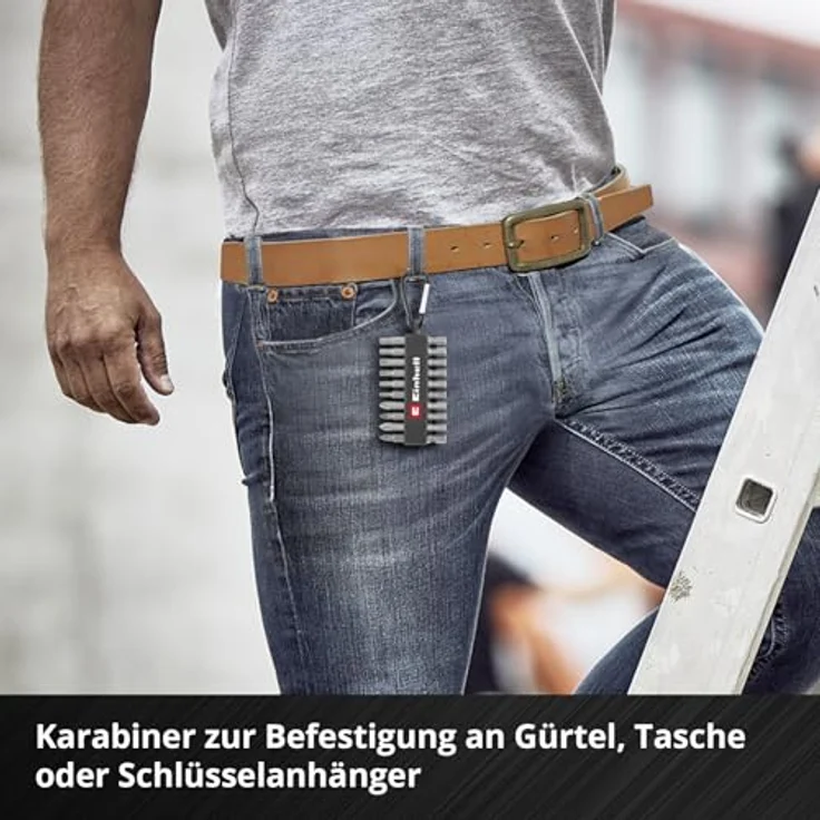 Einhell Bohrer- und Bitset EINHELL Bit-Set 10-teilig, S2-Stahl mit Karabinerhaken für Akkuschrauber und Bohrmaschinen – Bild 6