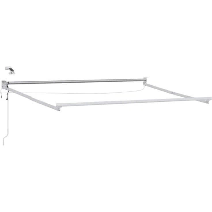 vidaXL Elektrische ausziehbare Markise, 3,5 x 2 m, braun mit LED und Wettersensor – Bild 9
