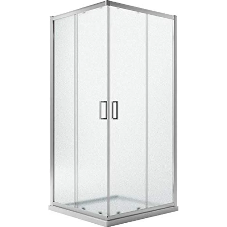 Eckeinstieg Duschkabine Rechteckig 80x70 H185 Satiniert 6mm Glas Mod. Ready – Bild 1