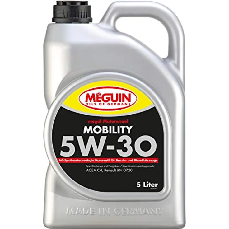 Meguin Megol Mobility SAE 5W-30 | 5 L | Synthesetechnologie Motoröl | Art.-Nr.: 3182