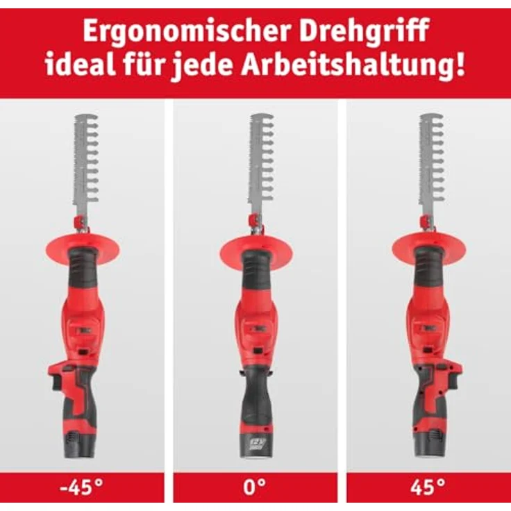 WALTER 2-in-1 Heckenschneider & Astsäge, kabellos, 12V, 2 Akkus, ergonomischer Griff, werkzeugloser Klingenwechsel, leicht & kompakt – Bild 6