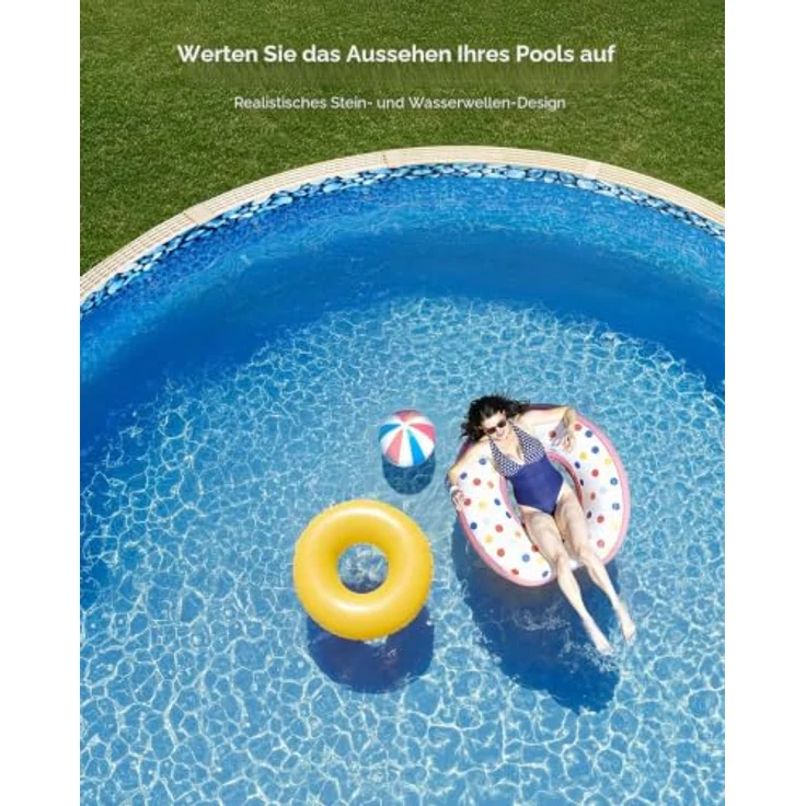 VEVOR runde Poolauskleidung φ914x147 cm, verschleißfeste Vinylauskleidung für Aufstellpools mit 137 cm Wandhöhe – Bild 6
