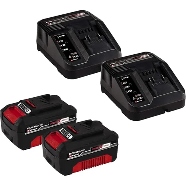 Einhell Akku-Rasenmäher 'GE-CM 36/36 Li M Kit', mit 2x 18V 4,0 Ah Akkus und Ladegeräten, bis 400 m², bürstenloser Motor, 36 cm Schnittbreite, Mulchfunktion, höhenverstellbarer Führungsholm – Bild 3