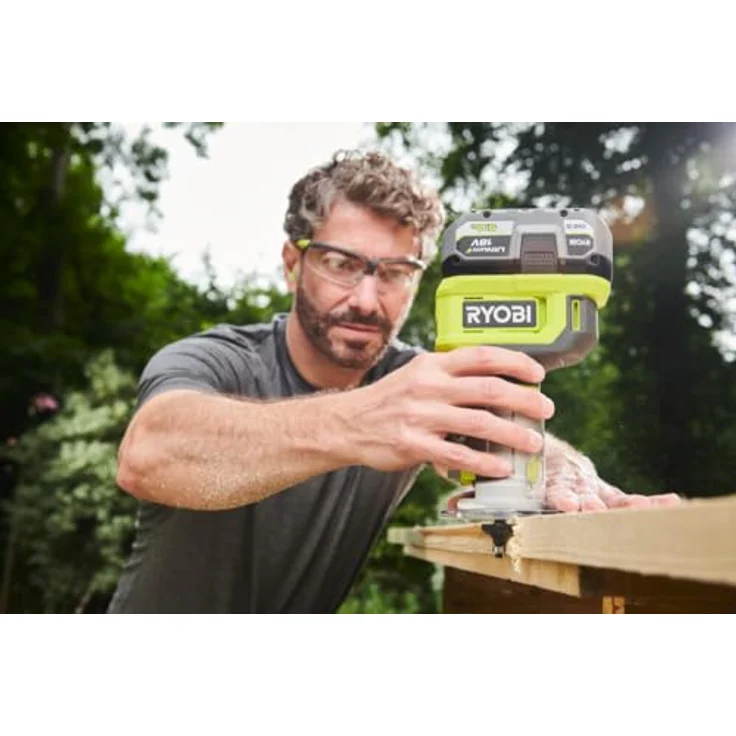RYOBI 18 V ONE+ Akku-Kantenfräser RTR18-0, mit 6 Geschwindigkeitsstufen und max. Spanndurchmesser 6 & 6.35mm, in grün – Bild 5