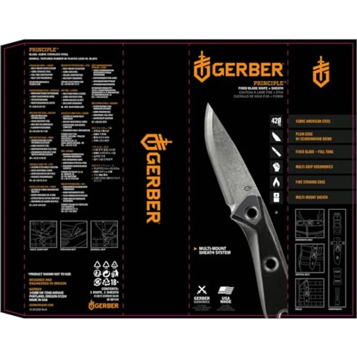 Gerber Principle Bushcraft Black Outdoormesser schwarz – Bild 5