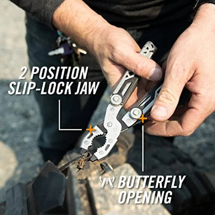 Gerber Multi-Tool Dual Force, 12 Funktionen mit Holster, Einhandöffnung und Frame-Lock, Gesamtlänge 12 cm, 420HC Stahl – Bild 5