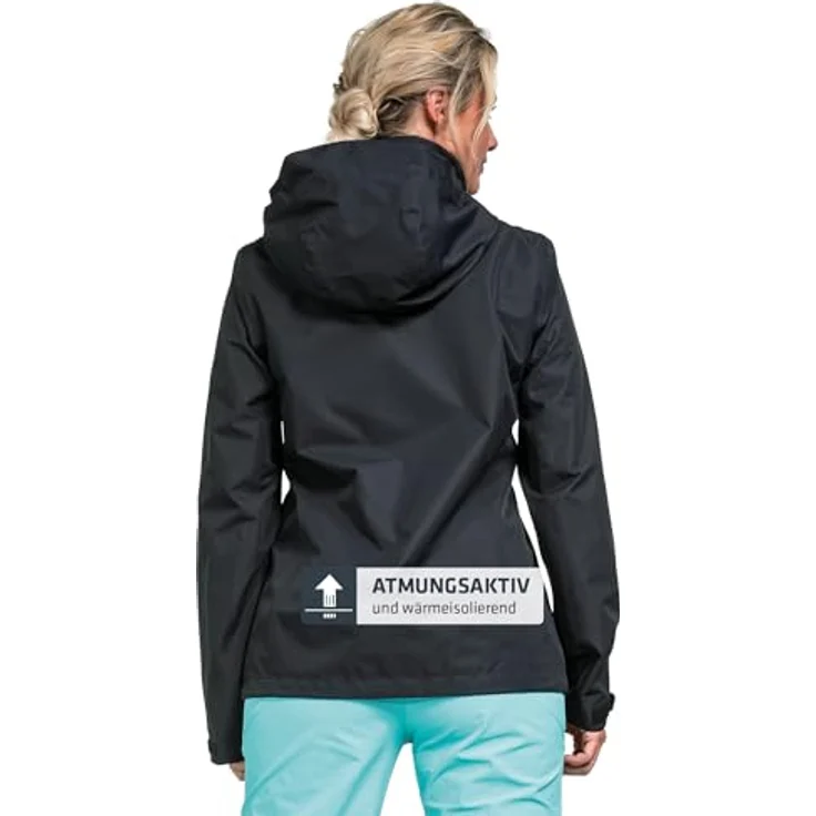 Schöffel Gmund Jacke, Damen Arbeitsjacke, wasser- und winddicht, schwarz, XL, XXL – Bild 4