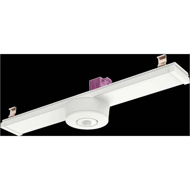 RIDI 2500030 Sensor-Moduleinsatz, DALI Licht- und Bewegungssensor, Aluminiumprofil verkehrsweiß, Erfassungsfeld 176 m²