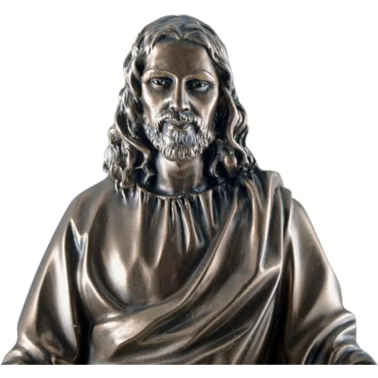 Jesus als Prediger bronzierte Figur Christentum Kreuz Dekoration – Bild 9