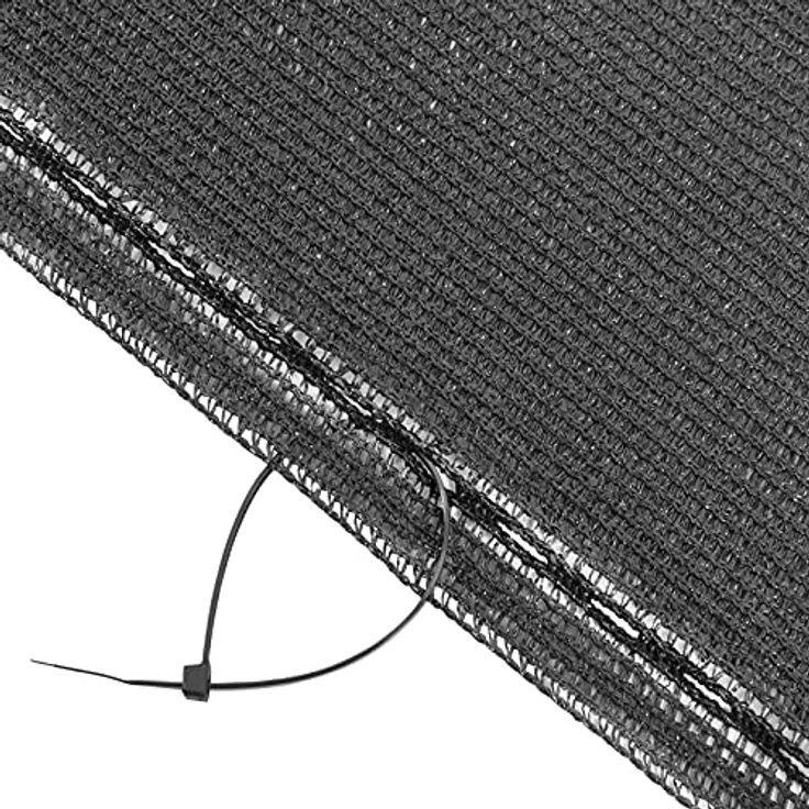 WOLTU Zaunblende Tennisblende 1x10m, 180 g/m² HDPE Schattiernetz mit 85% Sichtschutz, anthrazit, inkl. Kabelbinder – Bild 5