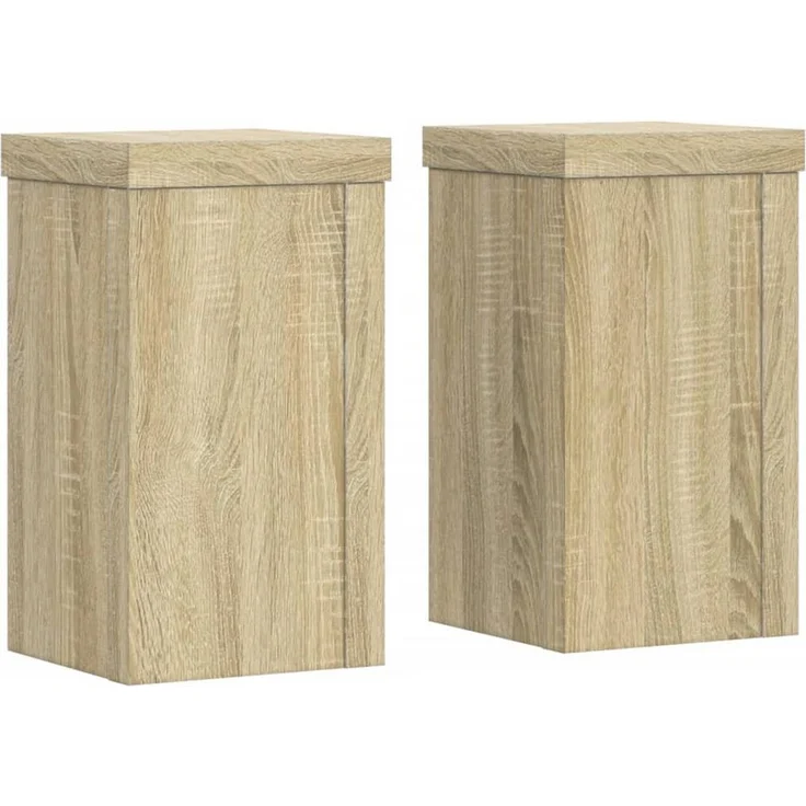 vidaXL Blumenständer Pflanzenständer 2 Stk. Sonoma-Eiche Holzwerkstoff 10x10x18 cm (2 St) – Bild 1