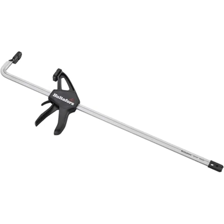 Hultafors Schnellspannzwinge QCX 60, 600 mm Spannweite, Schließkraft bis zu 120 kg, gehärtete Stange, Druckplatten mit Raupengummipads