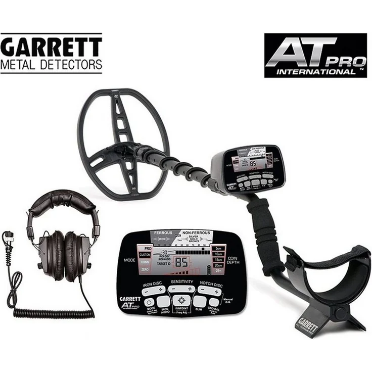 Garrett AT Pro International, Wasserdichter Metalldetektor mit 6 Suchmodi und Pinpointer