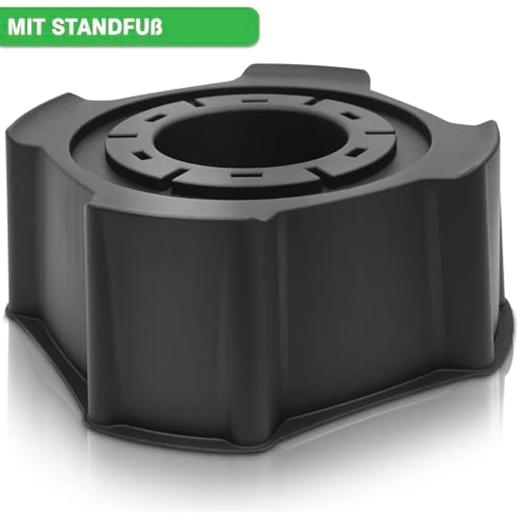 YourCasa Regentonne 110L [RainBell] mit Standfuss, Deckel & Wasserhahn - Regenfass Frostsicher aus Kunststoff - Grau, 110L – Bild 5
