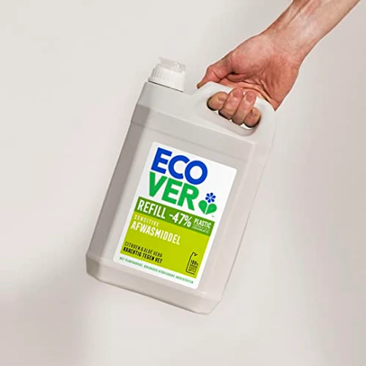 Ecover Hand-Spülmittel Zitrone, 5L, pflanzenbasiertes Geschirrspülmittel mit frischem Duft und kraftvoller Reinigung – Bild 2